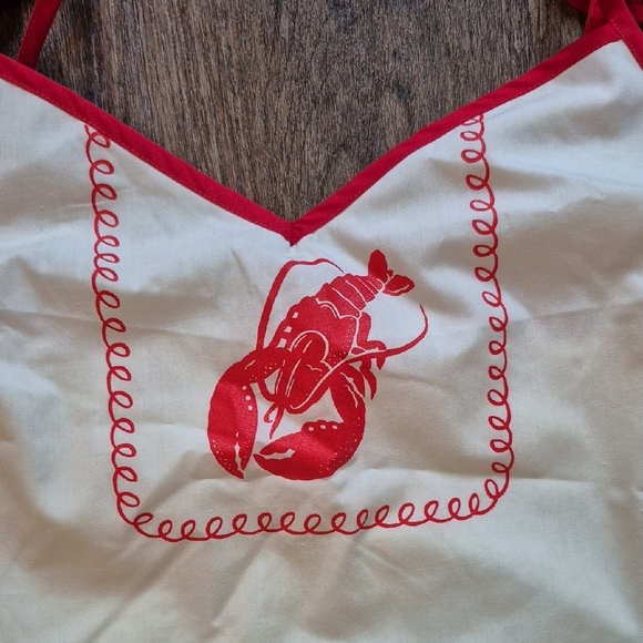 Tuesday Bassen Lobster Bib Sun Dress Red and White Women's Plus Size 2X - Picture 3 of 5